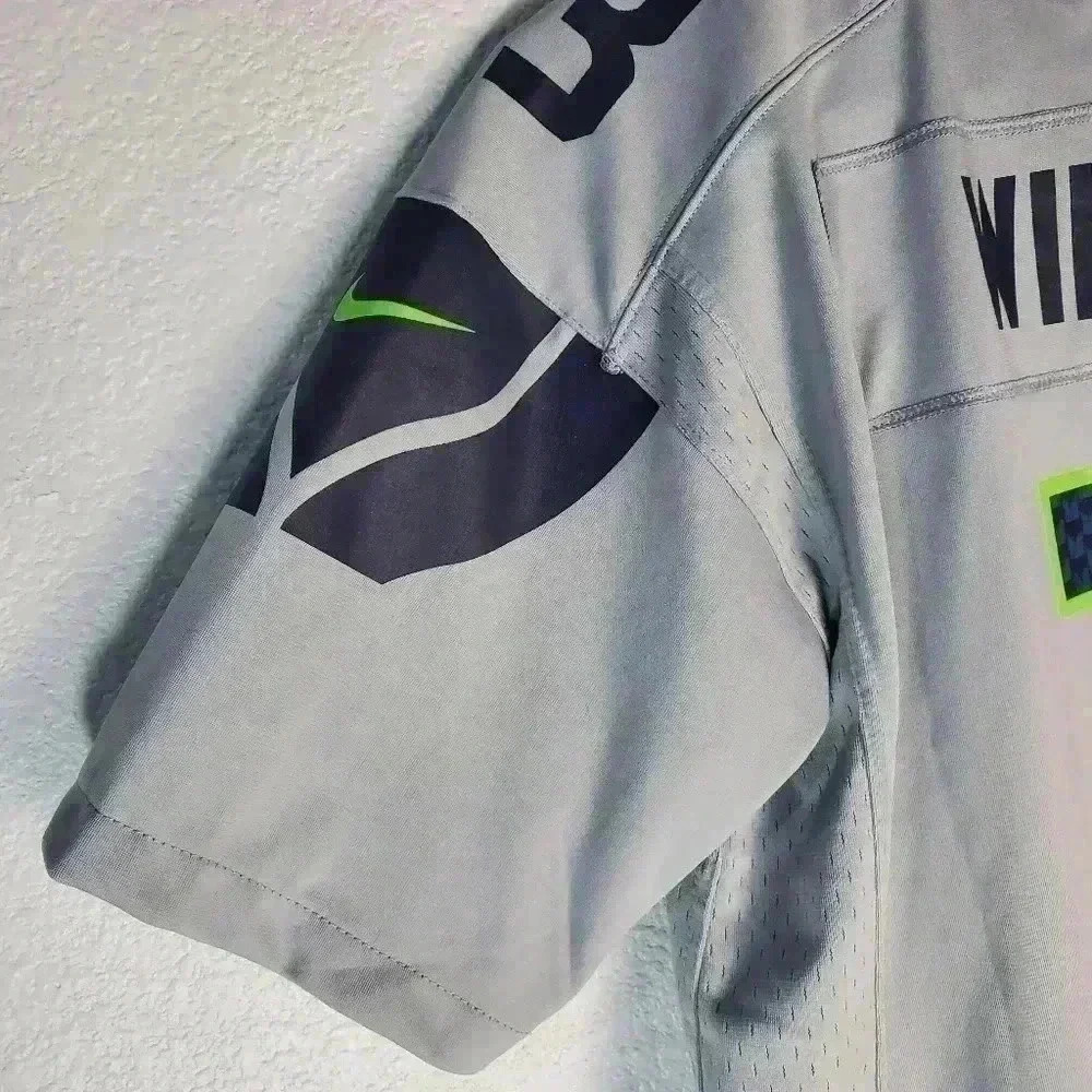 Gray Nike Seattle Seahawks Jersey Youth XL On Field Russ Wilson #3 - Picture 4 of 6